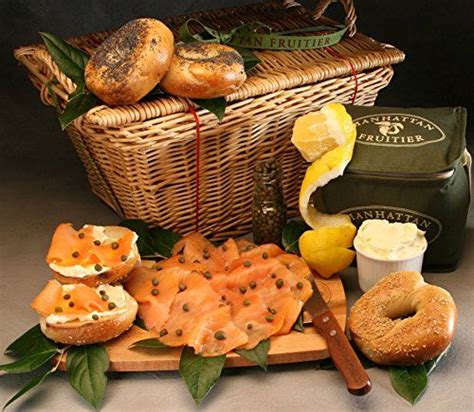 smoked salmon and bagel gift basket